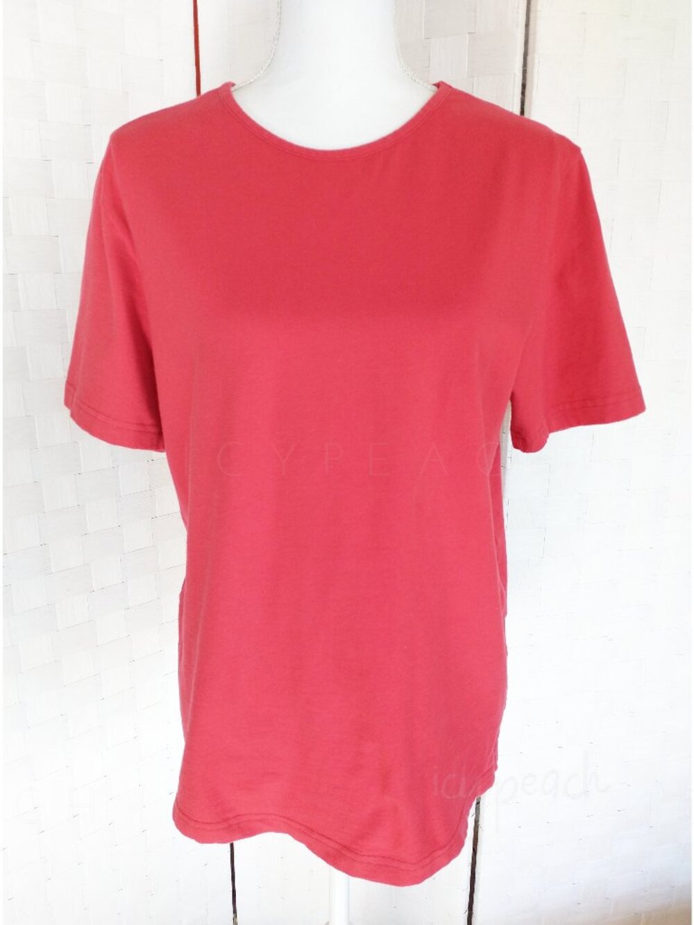 Marisa Christina T-Shirt Size Medium Red Vintage 90s Classic Lagenlook Preppy